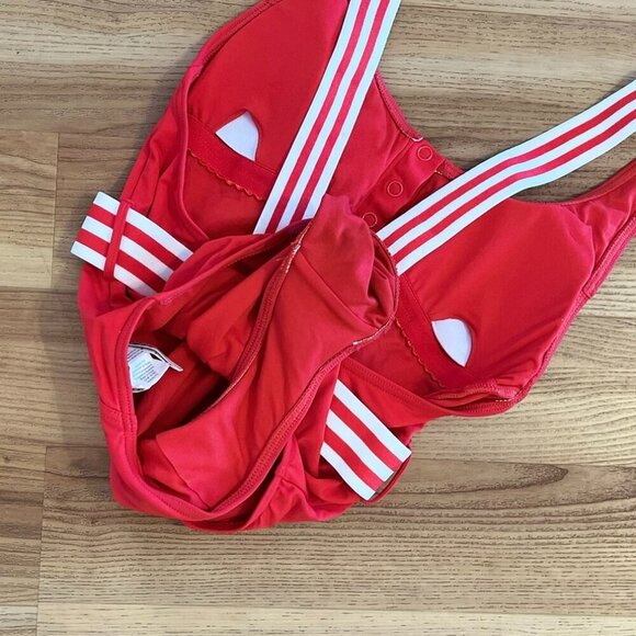 Seafolly Woman's Red & White Tank Belted Maillot One-Piece Swim Suit Sz 4 - Picture 5 of 13